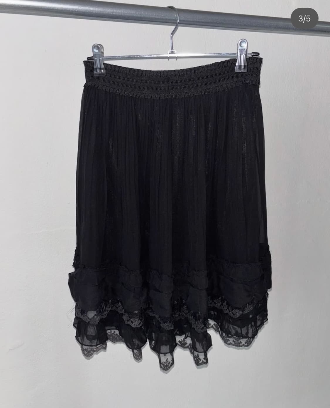 빈티지 프릴 미디 스커트 상품이미지3