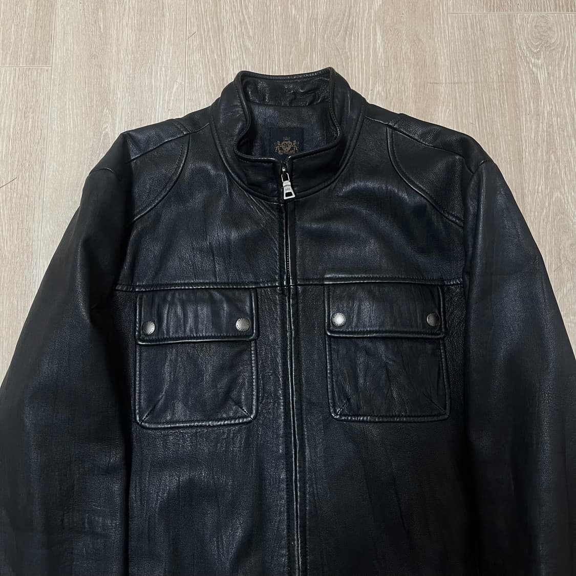 NII 남성 천연 양가죽 싱글 라이더 가죽자켓 M/95  상품이미지2