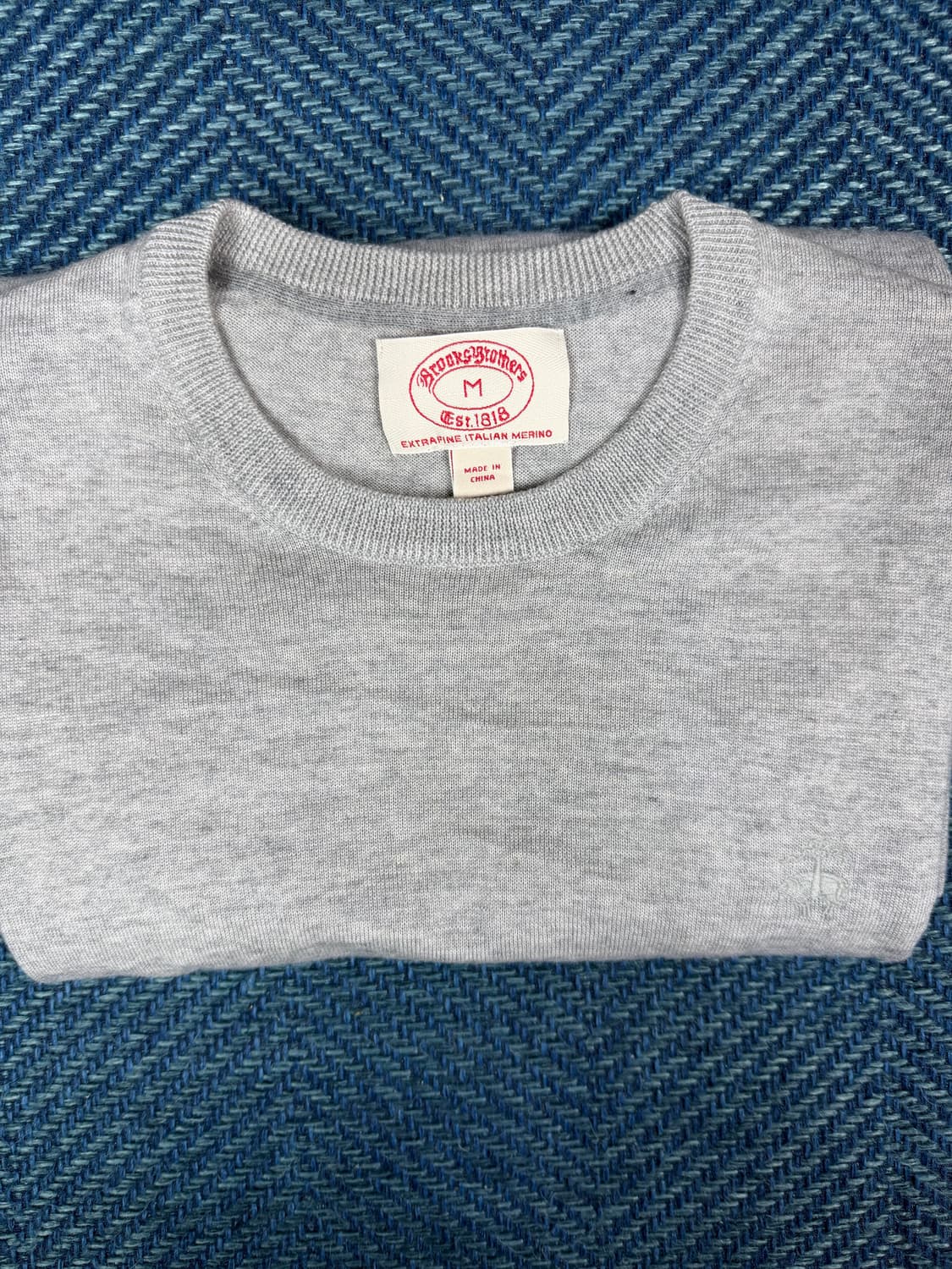 Brooks Brothers 그레이 메리노울 니트 M 상품이미지1