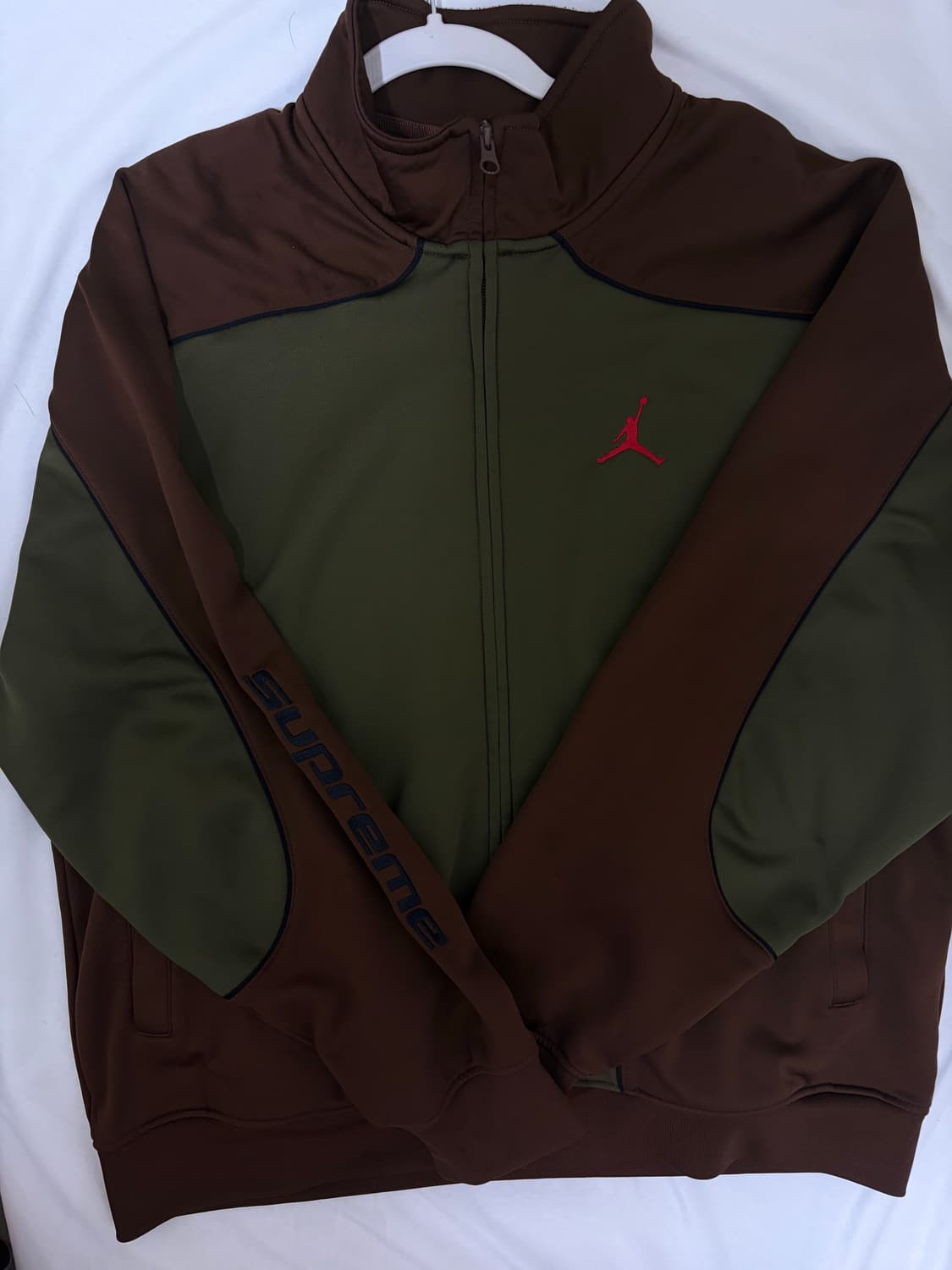 슈프림 x 조던 트리콧 트랙 자켓 올리브 - 24FW (L) 상품이미지5