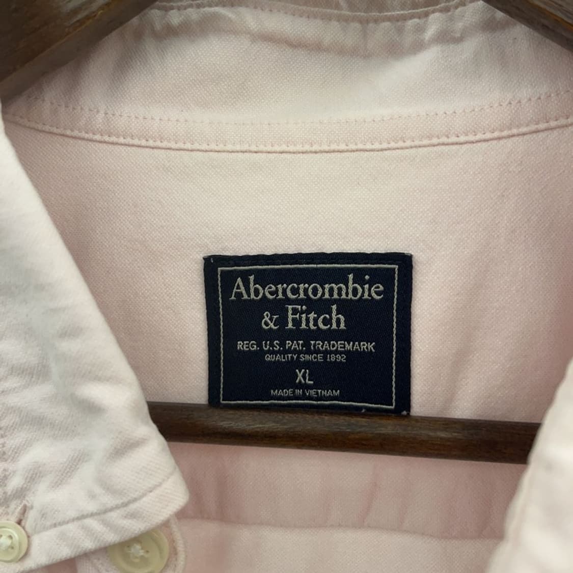 아베크롬비 여리 옥스포드 딸기우유 핑크 셔츠 XL C09385 상품이미지5