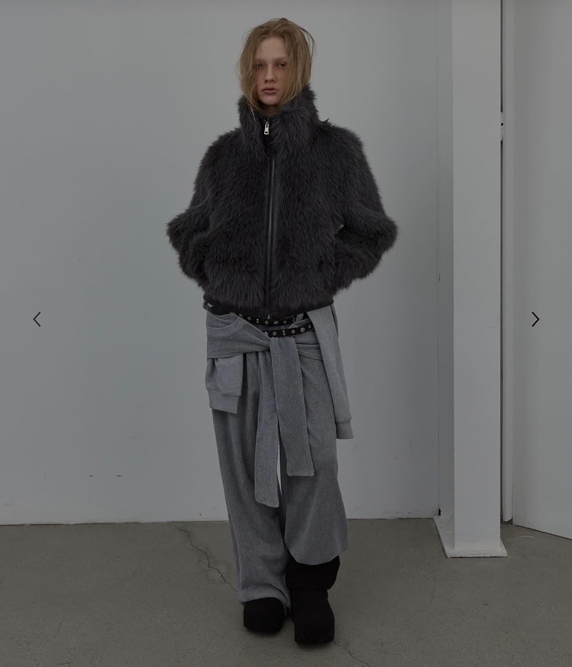 lcdc fur 엘씨디씨 퍼자켓 그레이 상품이미지2