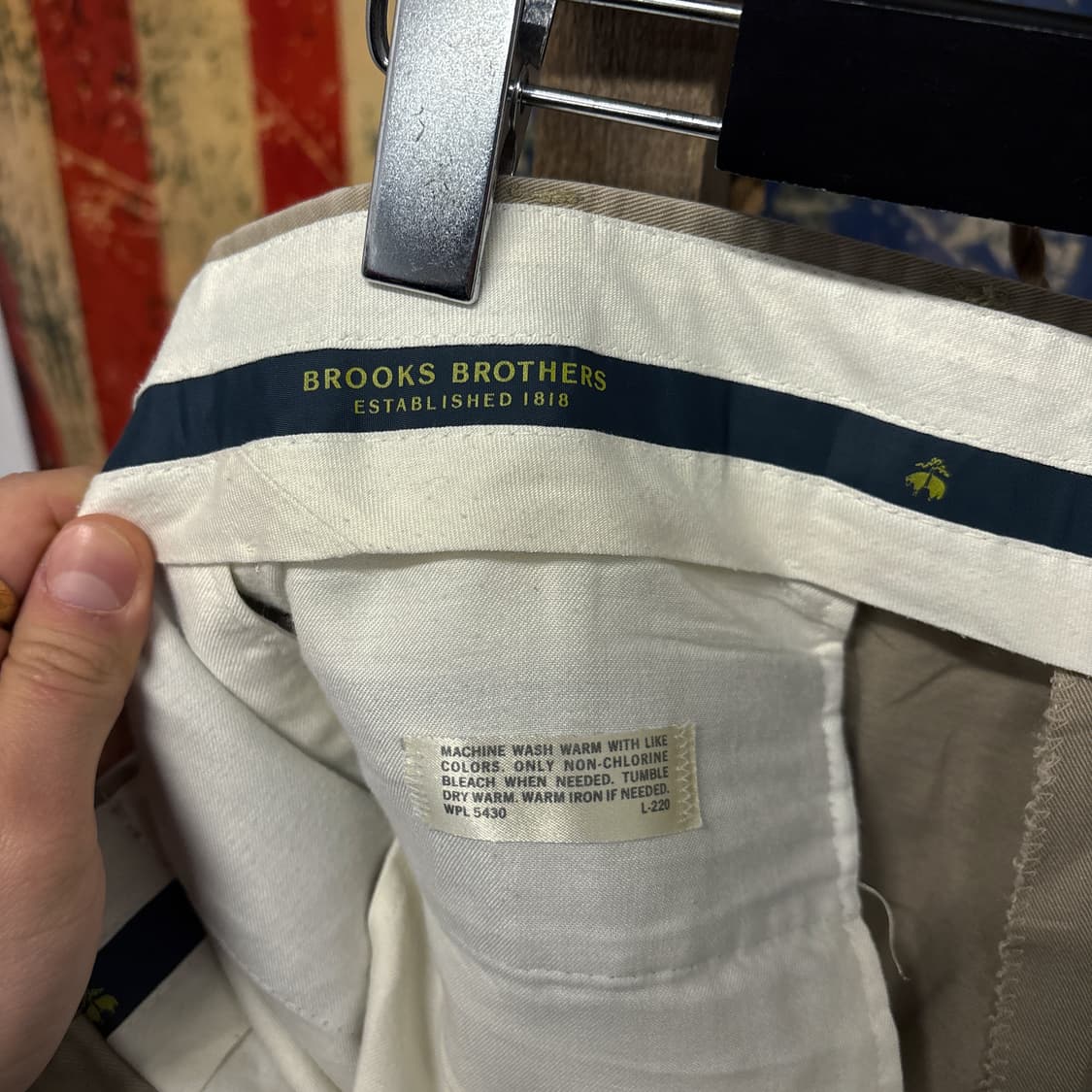 브룩스브라더스 헤비코튼 베이지 치노팬츠 크리스 라인 N756 상품이미지8