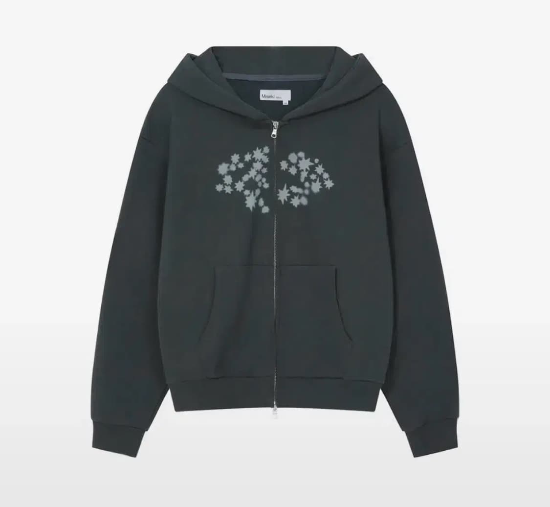 미세키 서울 미드나잇 스타 오버 후드집업 차콜 상품이미지1