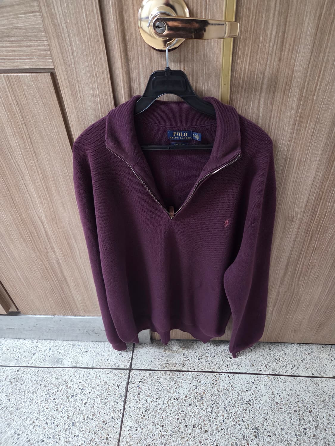 폴로 반집업 니트 실측 115 상품이미지1