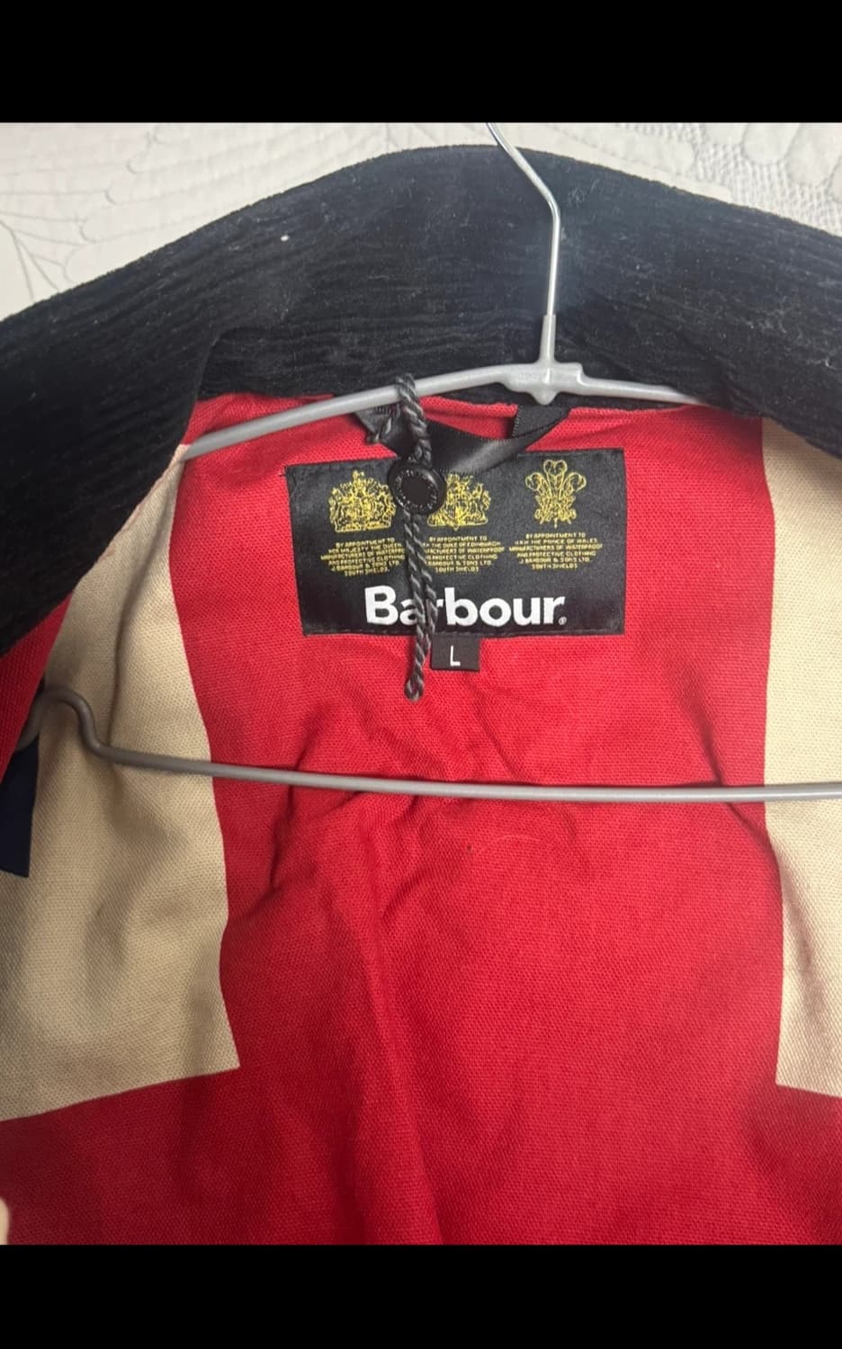 바버 인터내셔널 유니언잭 왁스 자켓 L 상품이미지2