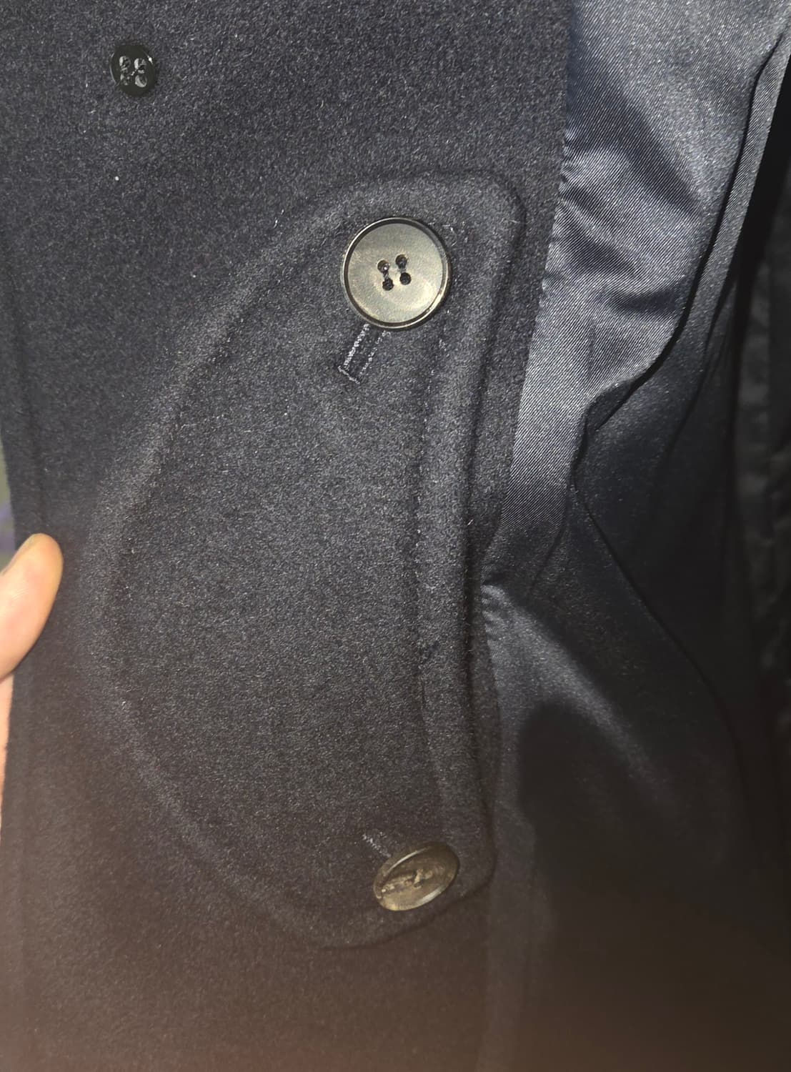 마마가리 캐시펠트 발마칸 코트 다크 네이비 46사이즈 상품이미지5