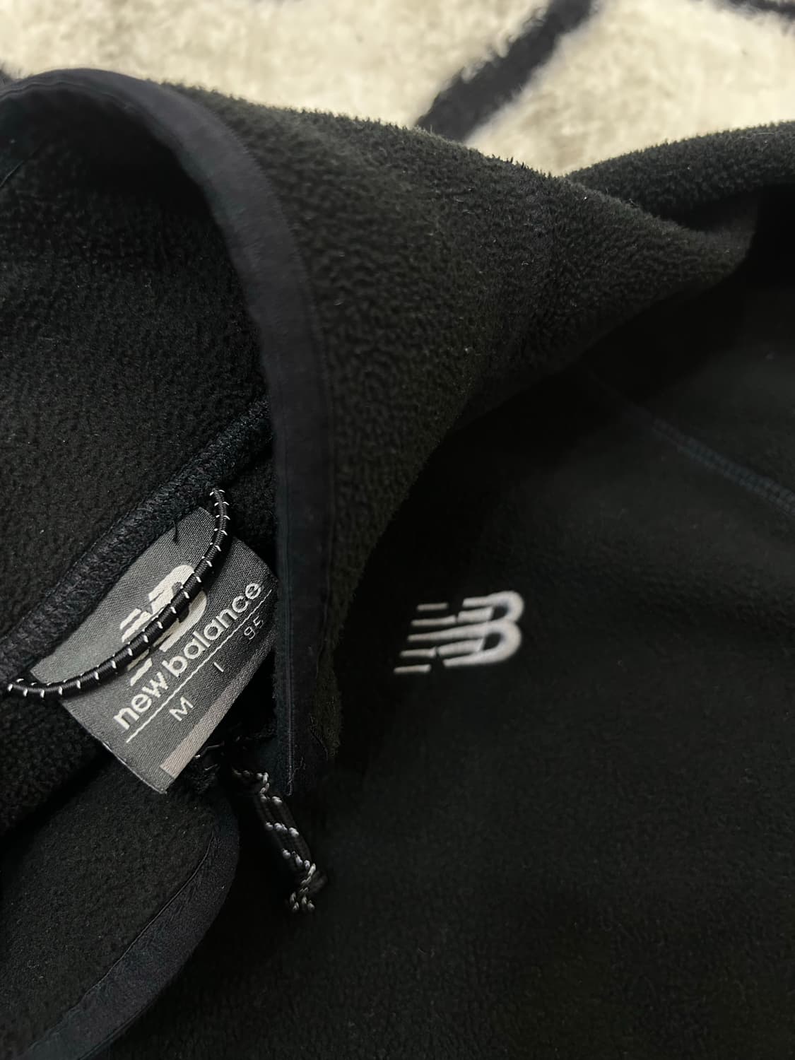 [M]뉴발란스 보스턴 클래식 플리스 집업/블랙 상품이미지5