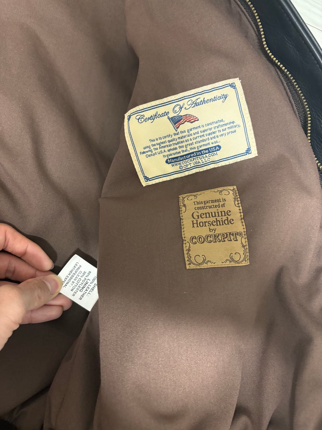 (36size) 콕핏 a-2 차심 홀스하이드 가죽자켓 상품이미지4