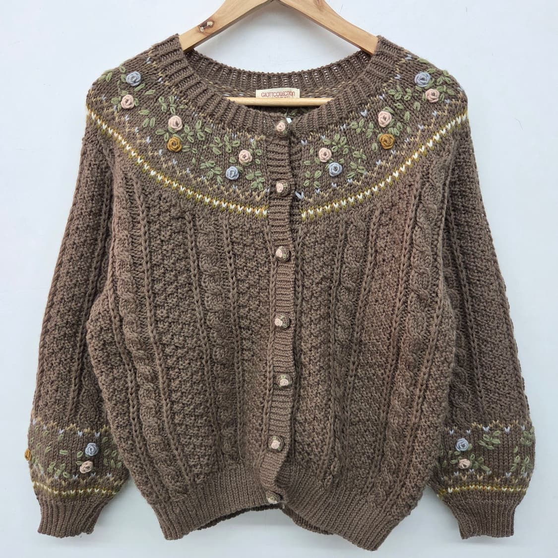 핸드메이드 플라워 자수 가디건 여m 상품이미지2