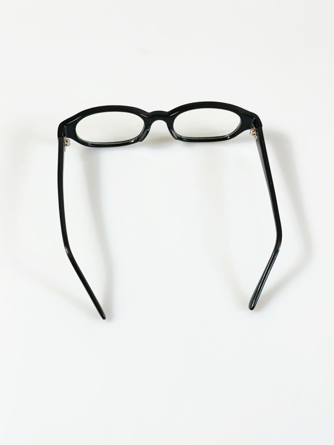 90s 블랙 뿔테 스퀘어 프레임 빈티지 안경 상품이미지5