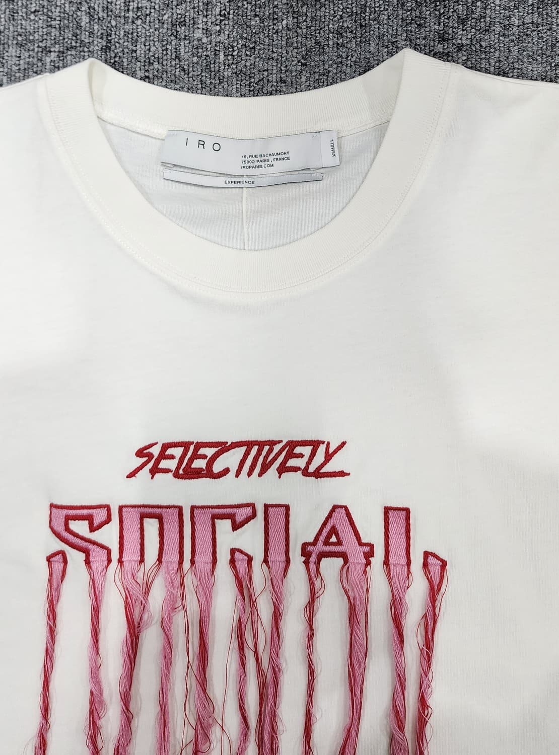 IRO 이로 SELECTIVELY SOCIAL 프린지 티셔츠 XS 상품이미지3