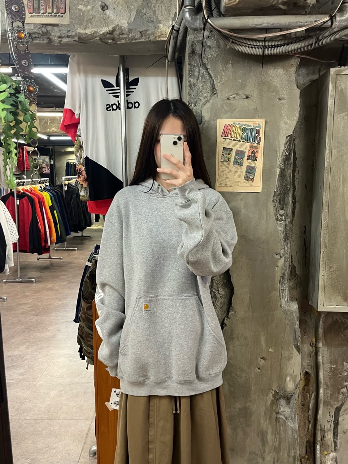 칼하트 후드티 그레이 M #csz1582 상품이미지2