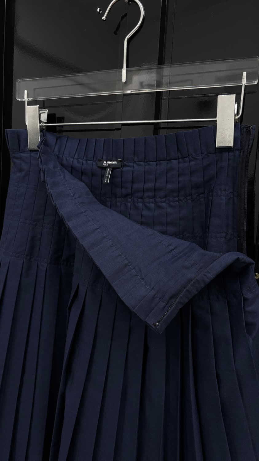 JIL SANDER Navy pleated skirt 상품이미지3