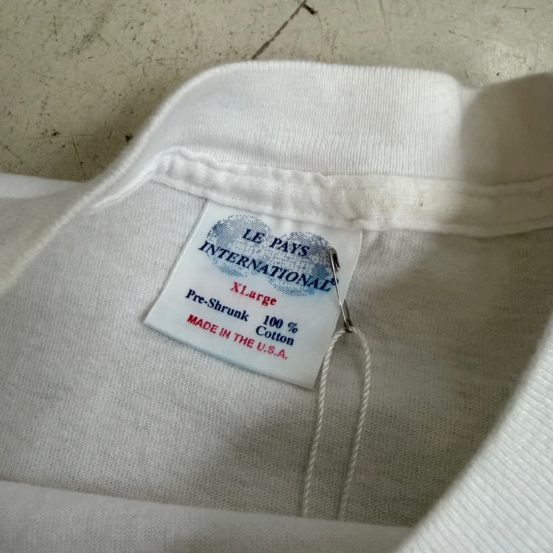 90s USA Le Pays 빈티지 싱글스티치 반팔티 XL 상품이미지6