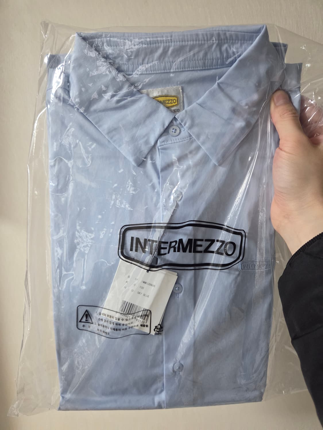 [100]인터메조 셔츠 스카이블루 미개봉품 상품이미지1