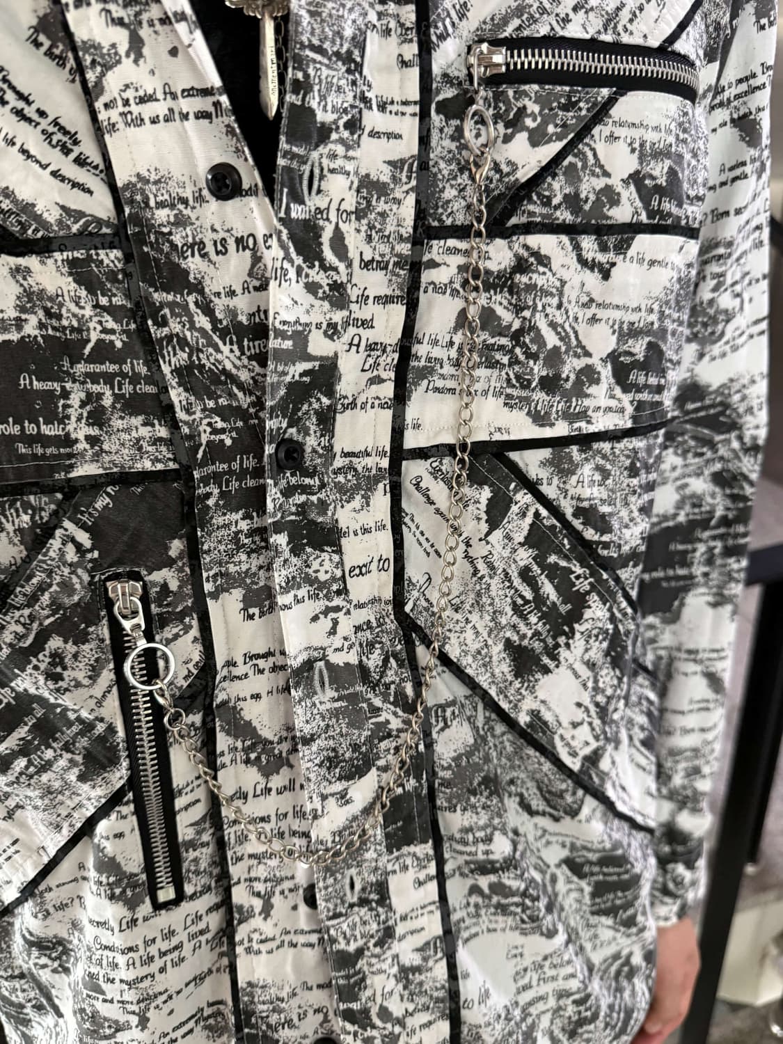 lettering chain shirt 상품이미지5