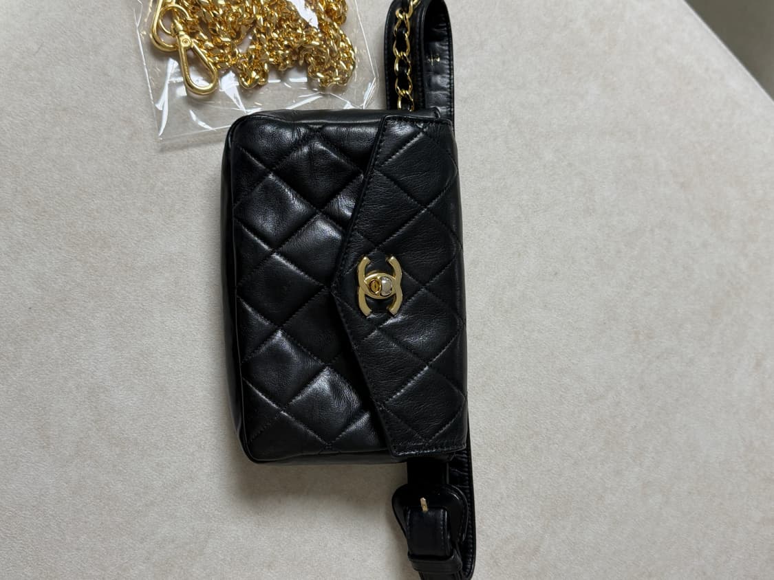 (정품) 샤넬 램스킨 마틀라세 벨트백 상품이미지5