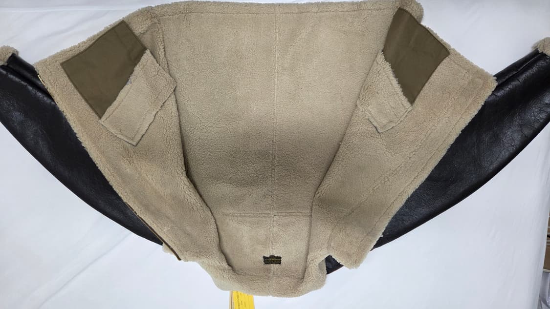 브론슨 USAAF Type D-1 쉽 스킨 레더(양가죽) 시어링 자켓 상품이미지4