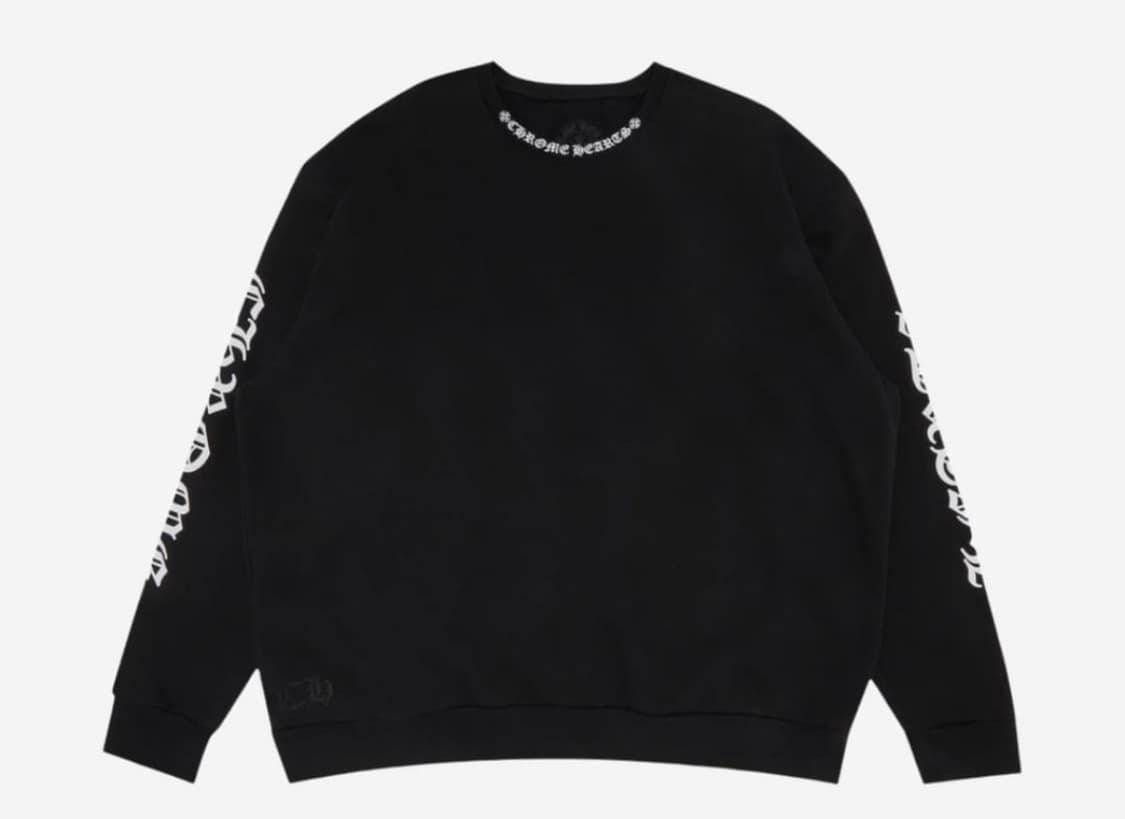 크롬하츠 넥로고 크루넥 블랙 L사이즈 상품이미지1