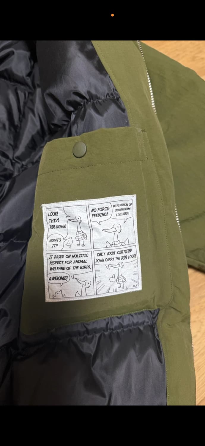 커스텀멜로우 퍼 롱다운 80% 95/올리브 상품이미지6