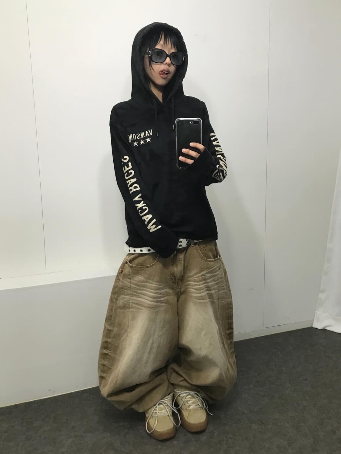 밴슨 X 와키 레이스 패치 콜라보 카모 후드 롱슬리브  상품이미지3