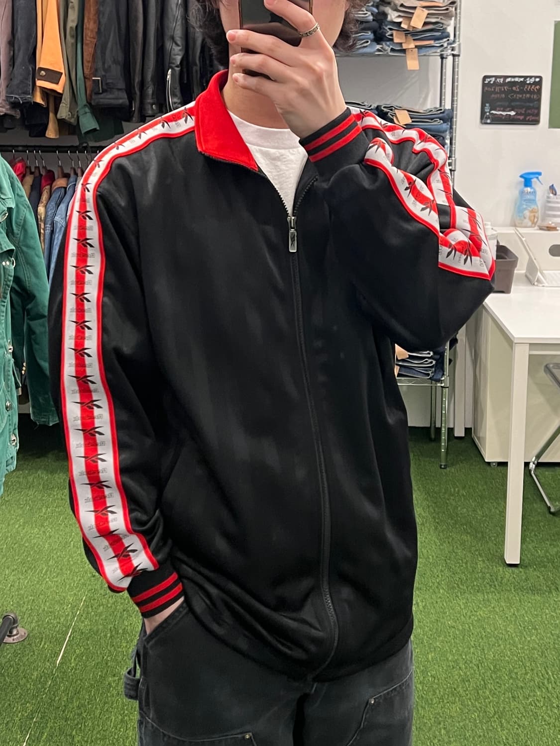 90s Reebok 리복 올드스쿨 저지 집업 상품이미지2