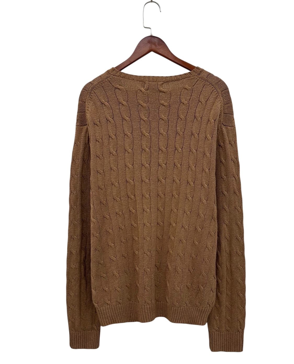 폴로 꽈배기 니트 브라운 (2XL)  상품이미지7