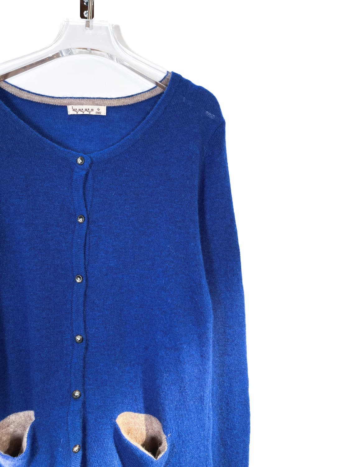빈티지 블루 울 블렌드 가디건 상품이미지4