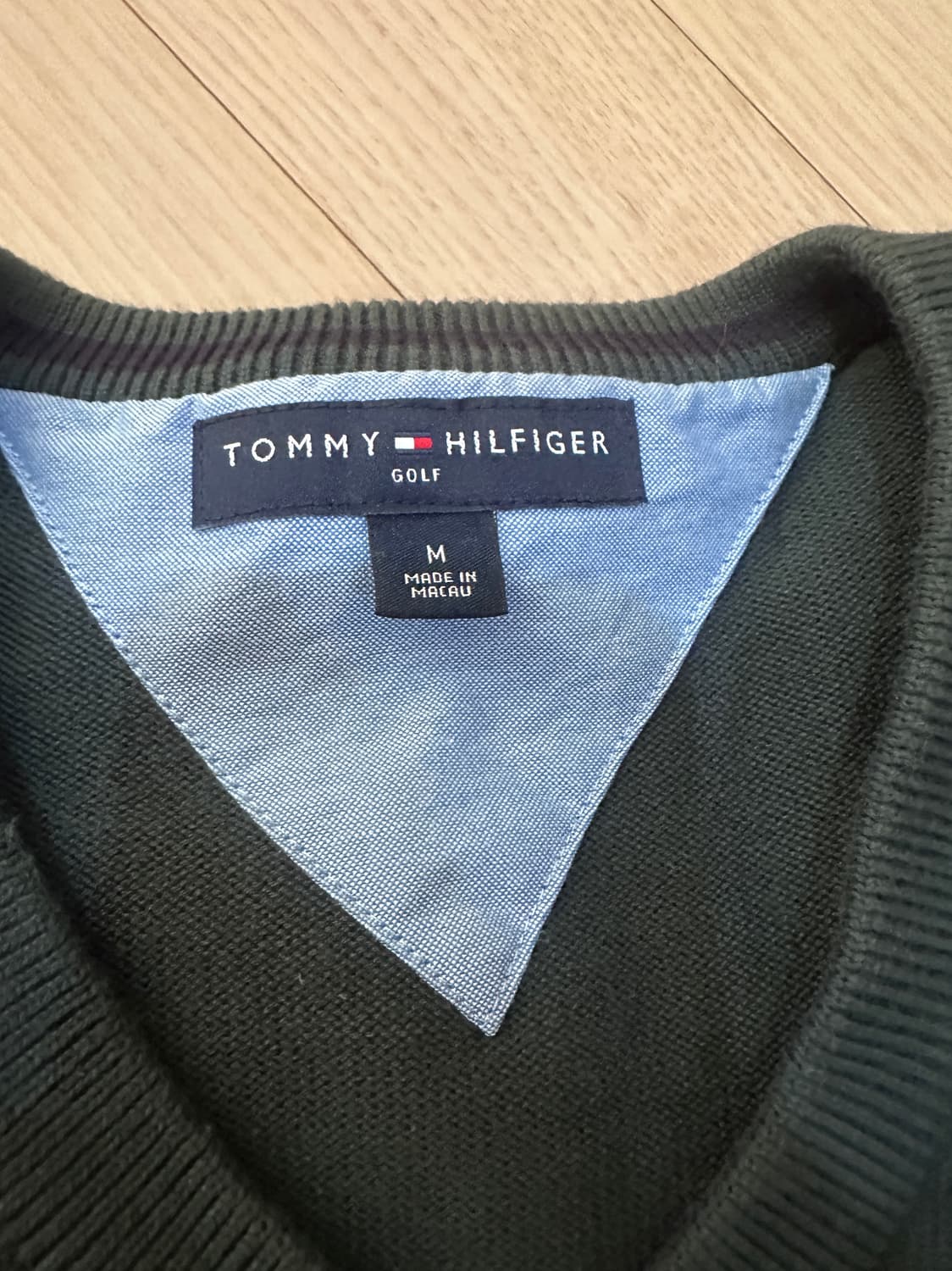 타미힐피거 브이넥 니트 M 딥그린 상품이미지2