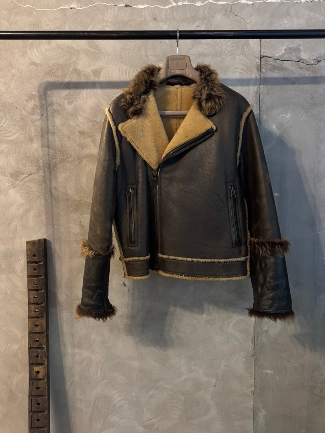 아비렉스 카우하이드 무톤 레더 자켓 100 상품이미지6