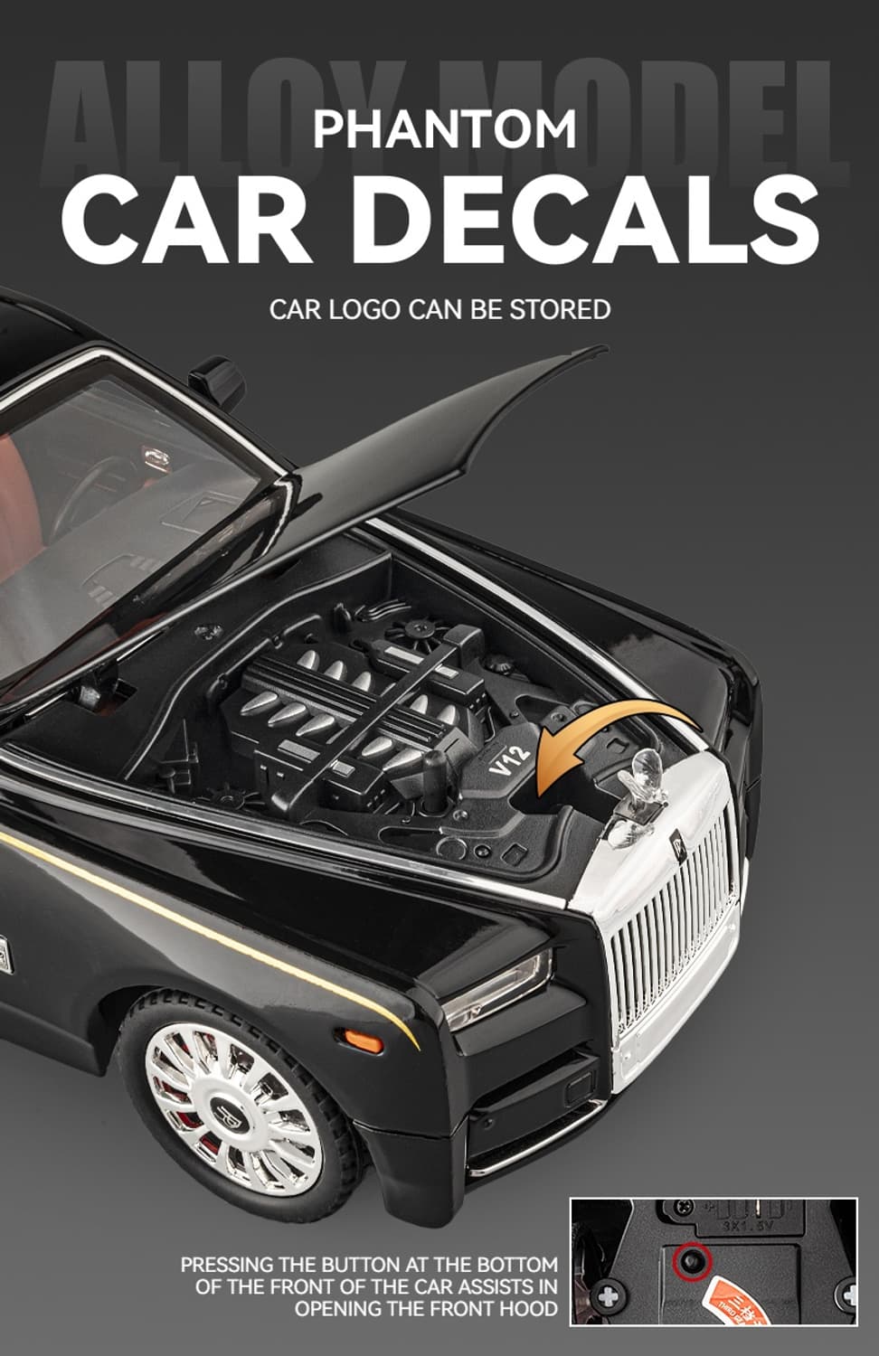 롤스로이스 팬텀 자동차 모형 인테리어 용품 상품이미지8