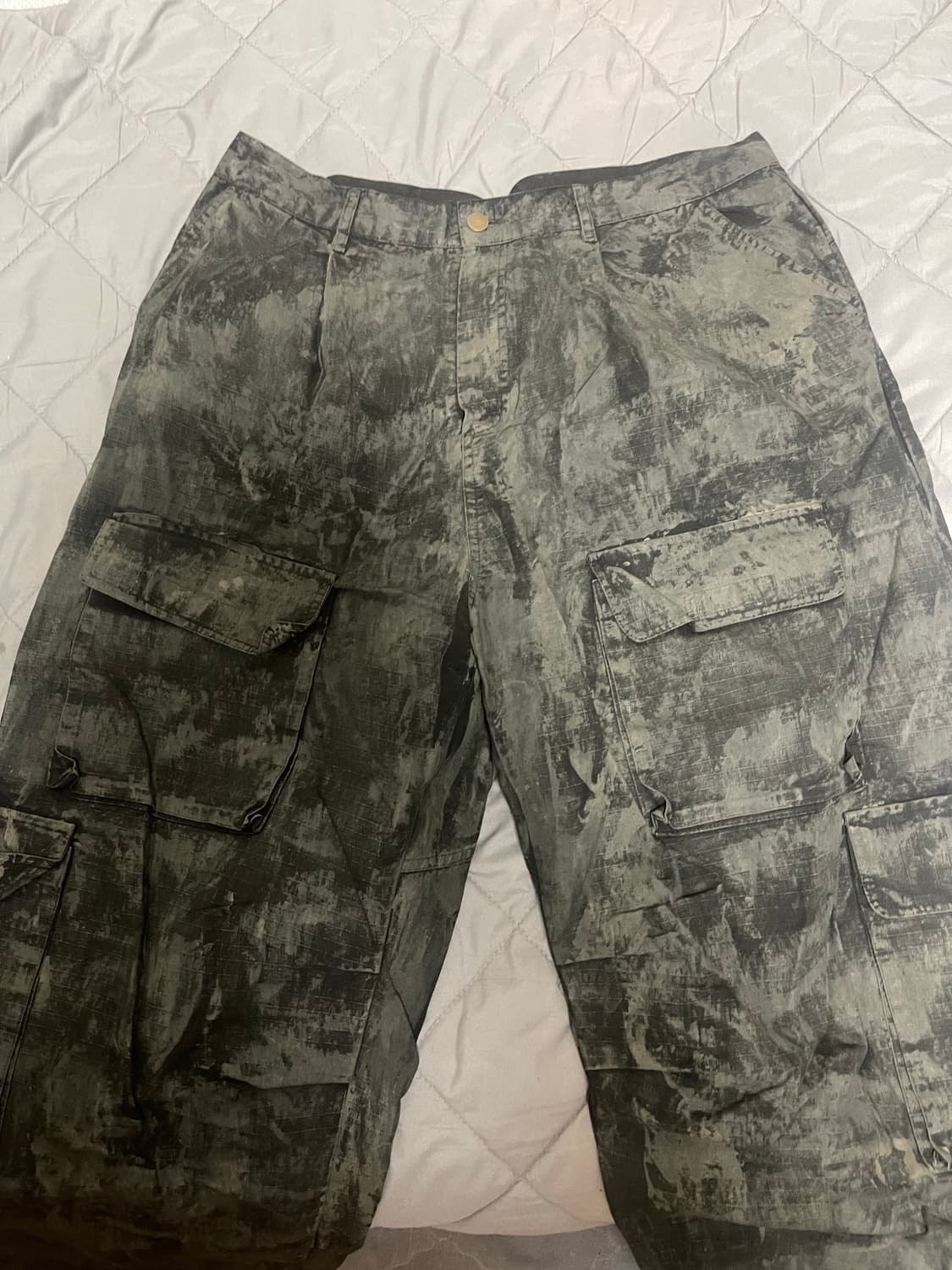 [2]언더마이카 하반 러프더티페인팅 와이드카고팬츠 상품이미지2