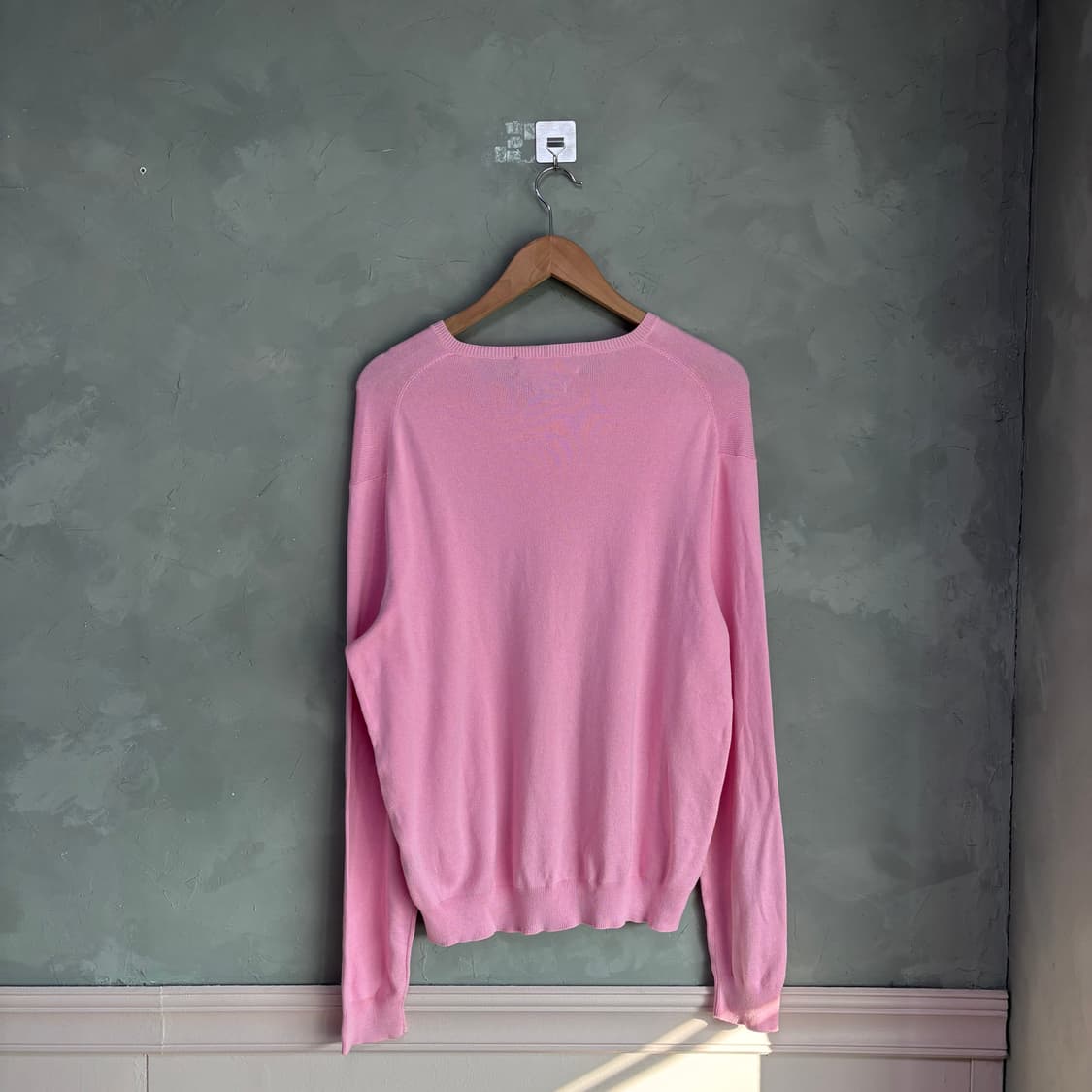 폴로 랄프로렌 피마코튼 브이넥 니트 핑크 상품이미지4