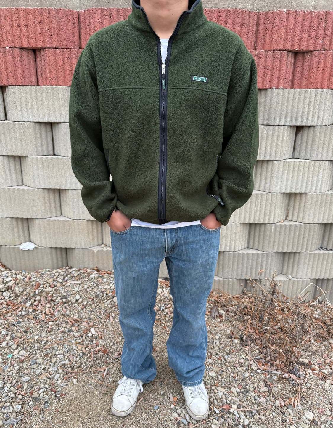 AIGLE 에이글 폴라텍 플리스 집업 자켓 상품이미지1
