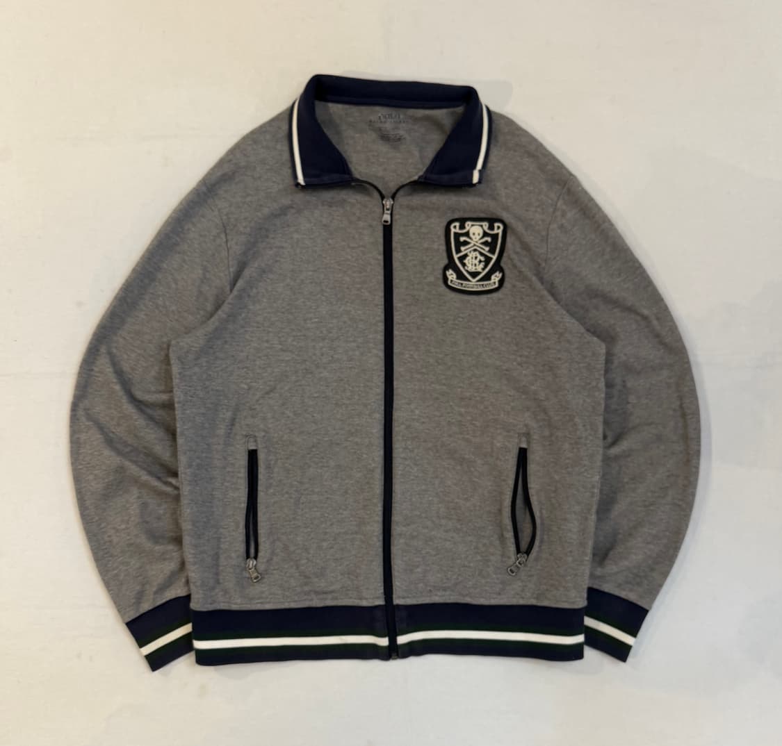 폴로 랄프로렌 스컬 패치 코튼 집업 져지 그레이 상품이미지1