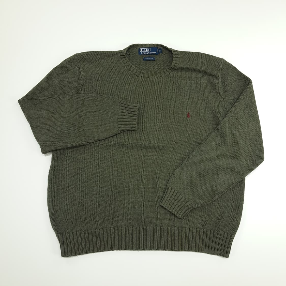 CN664 L-XL 폴로 랄프로렌 더스티그린 라운드 긴팔 니트 스웨터 상품이미지2