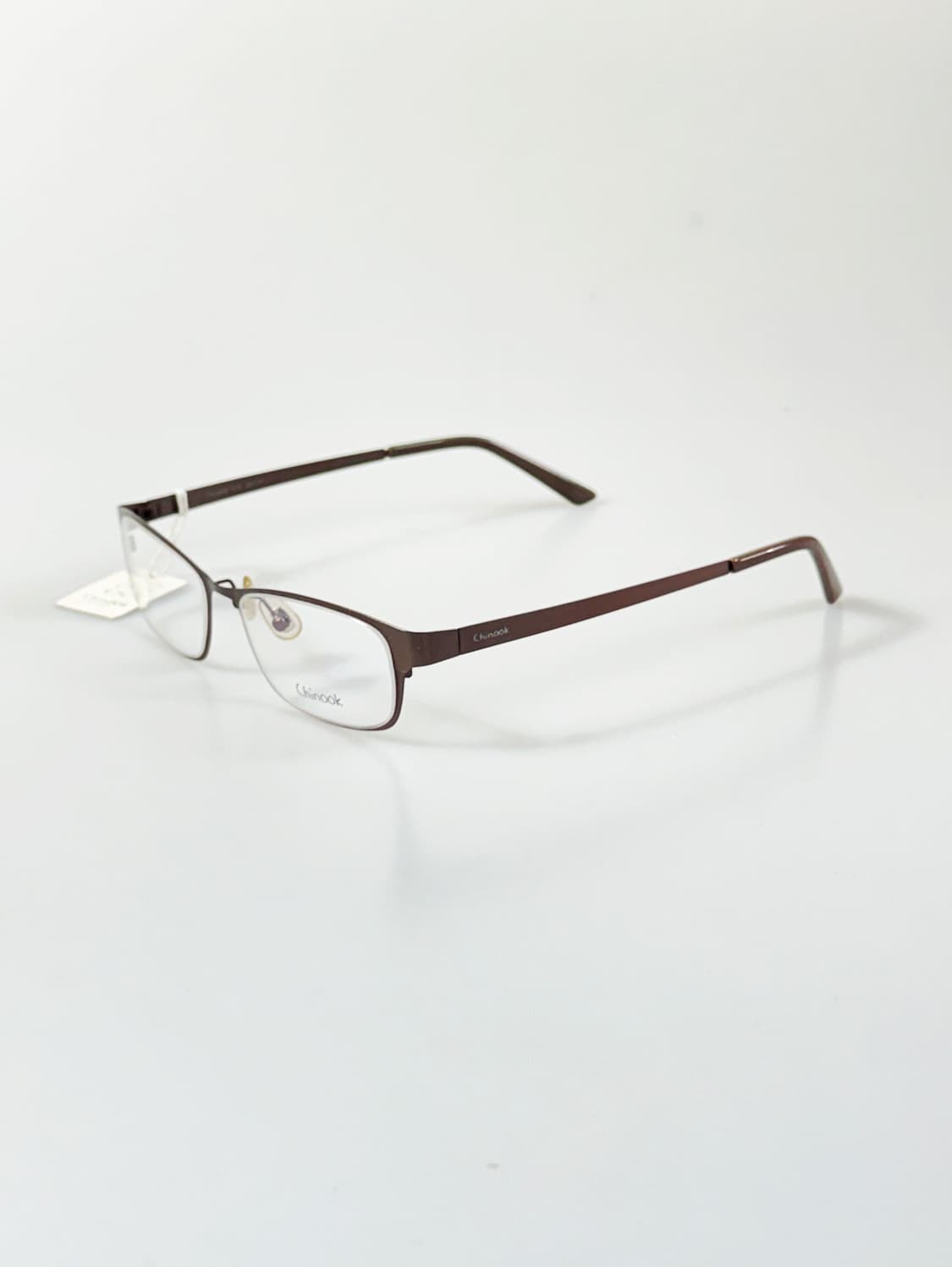 CHINOOK 브라운 메탈 슬림 스퀘어 빈티지 안경 상품이미지3