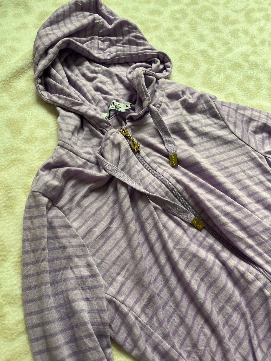 Purple striped loose fit zip-up 상품이미지2
