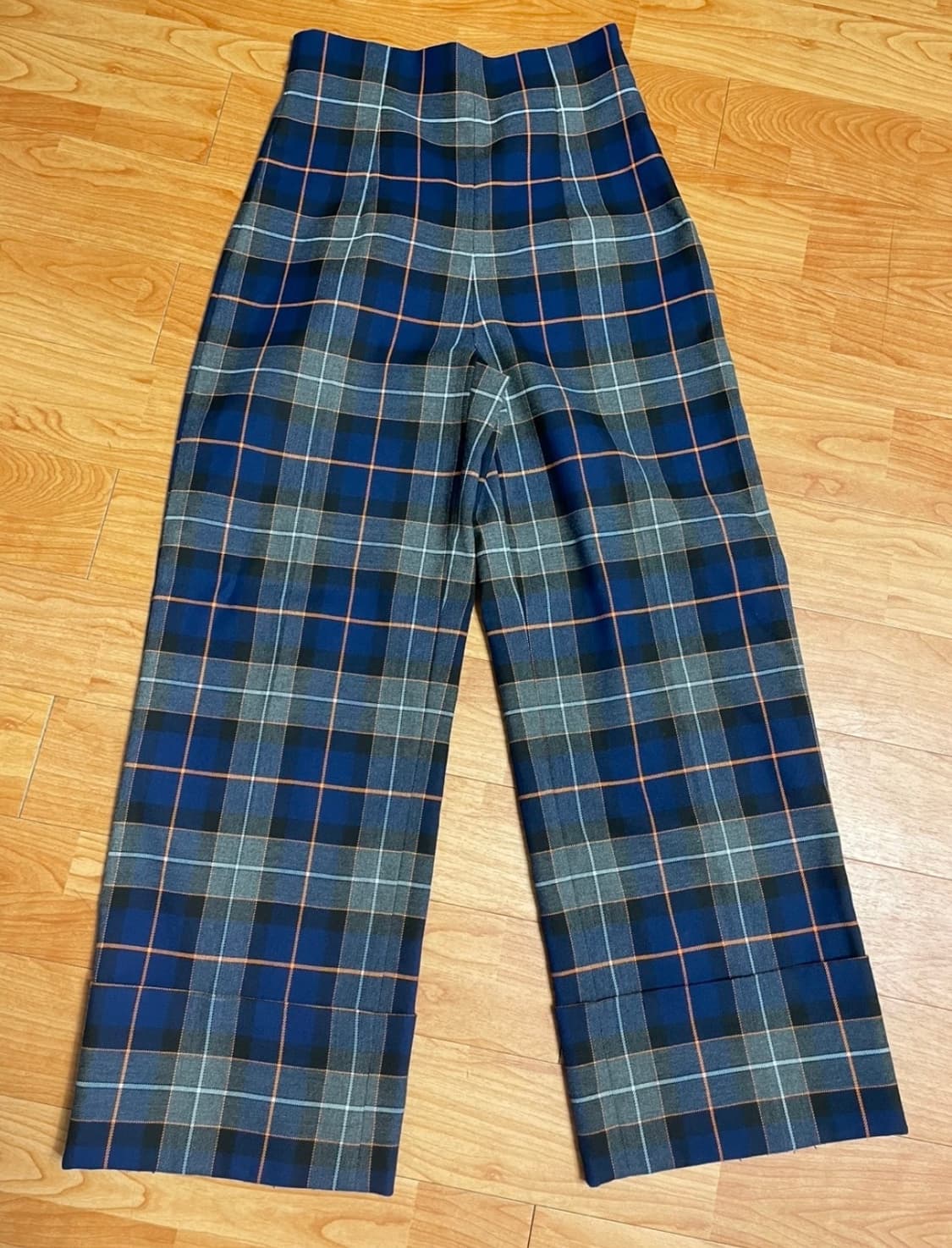 자라 우먼 하이웨이스트 체크바지 (XS) 상품이미지1