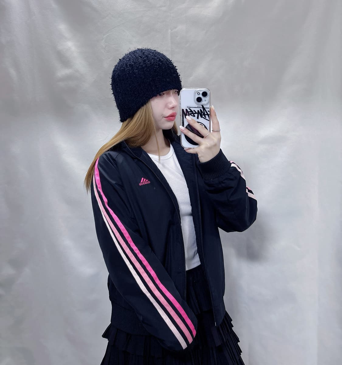 아디다스 핑크 삼선 점퍼  상품이미지1