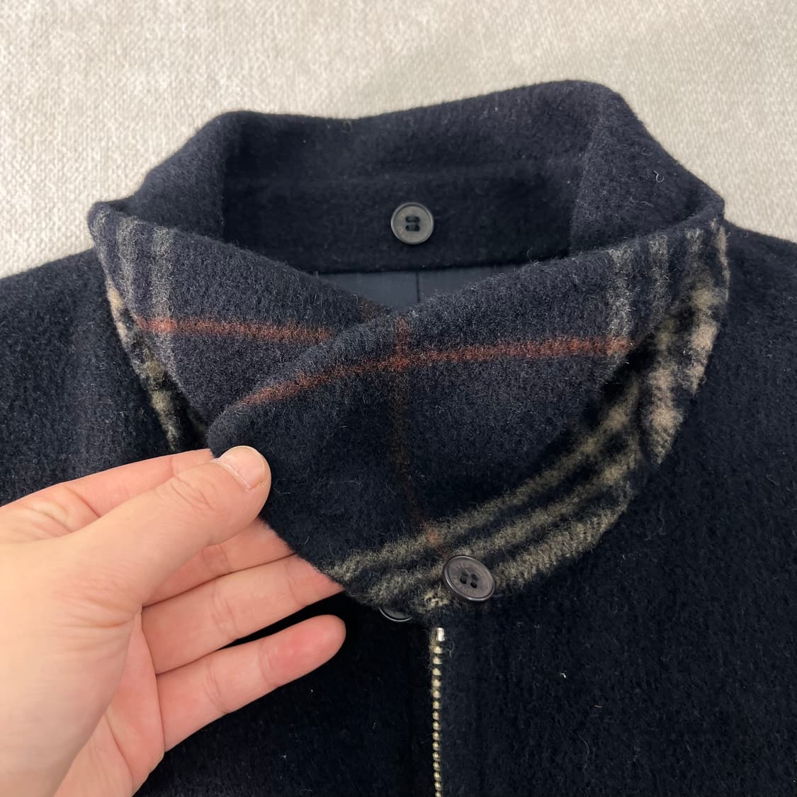 100 입생로랑 90s 울 블루종 자켓 상품이미지3