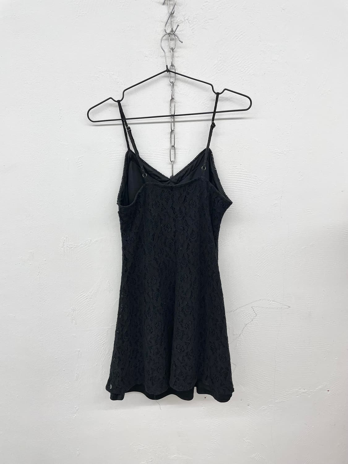 블랙 레이스 버튼 원피스 상품이미지5