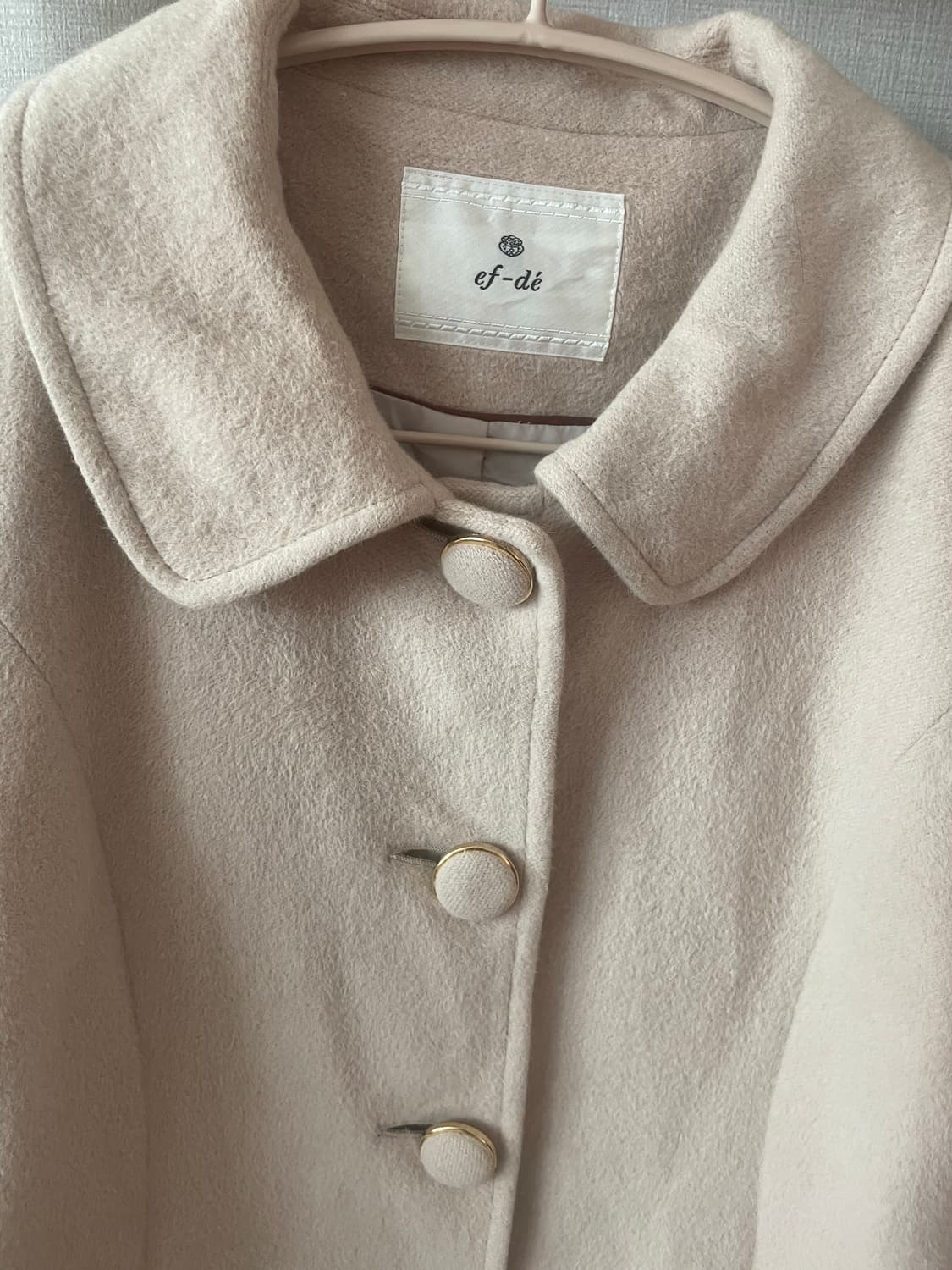 모리걸 빈티지 아이보리 둥근카라 코트 🤍 상품이미지4