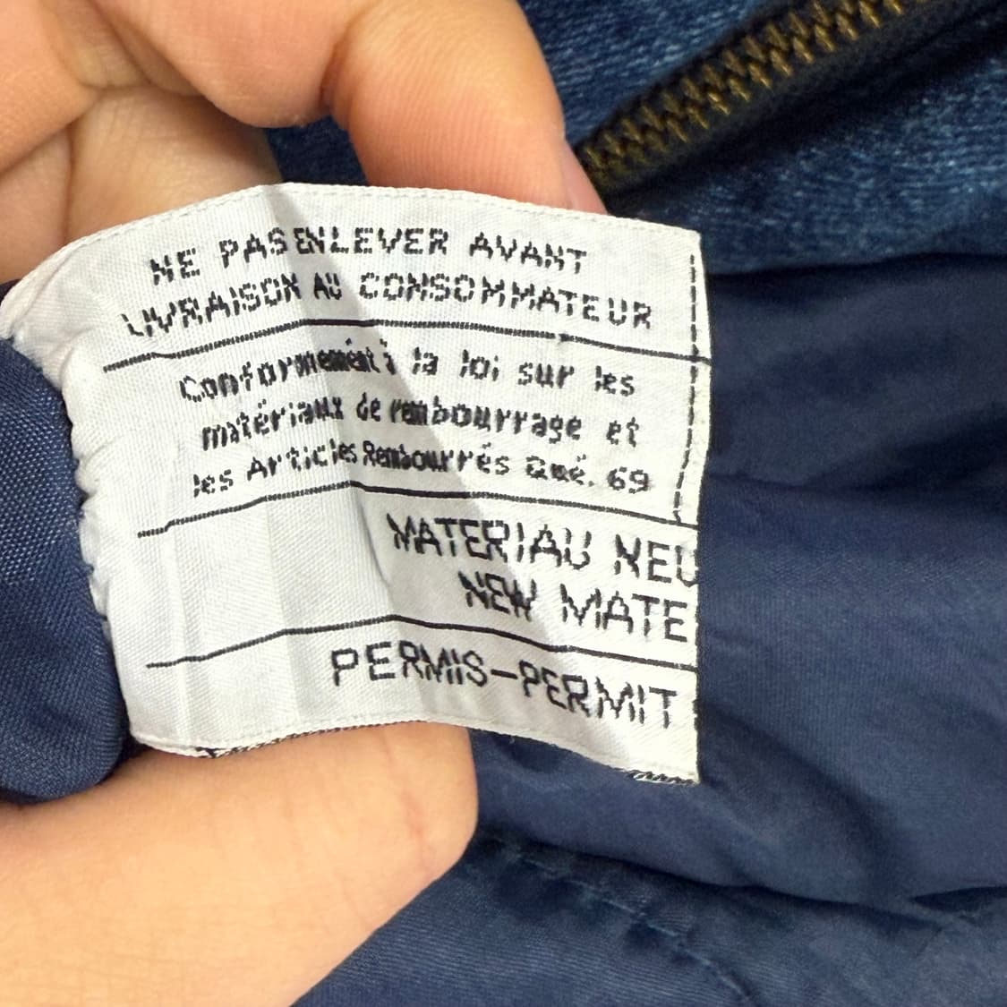 90s dew north heavy 청 데님 자켓 m 상품이미지3