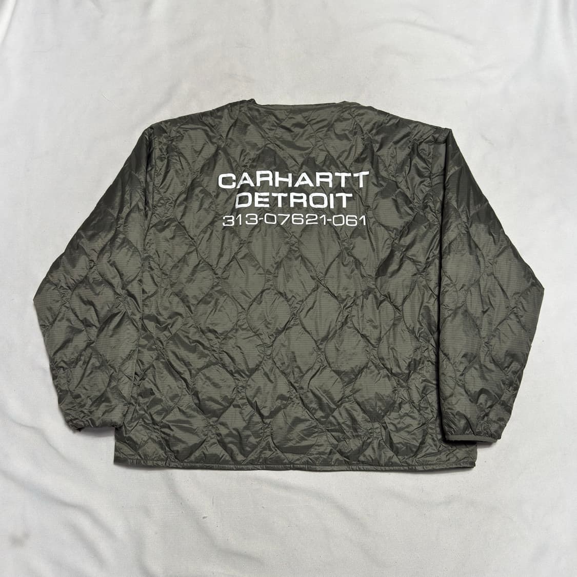 XL 칼하트 WIP 에덴라이너 카키 퀼팅자켓 상품이미지2