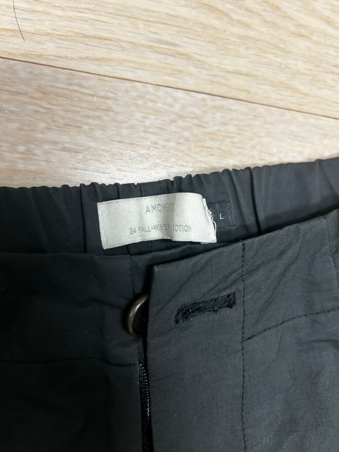 아모멘토 DRAWSTRING WIDE FATIGUE PANTS 블랙 L 상품이미지3