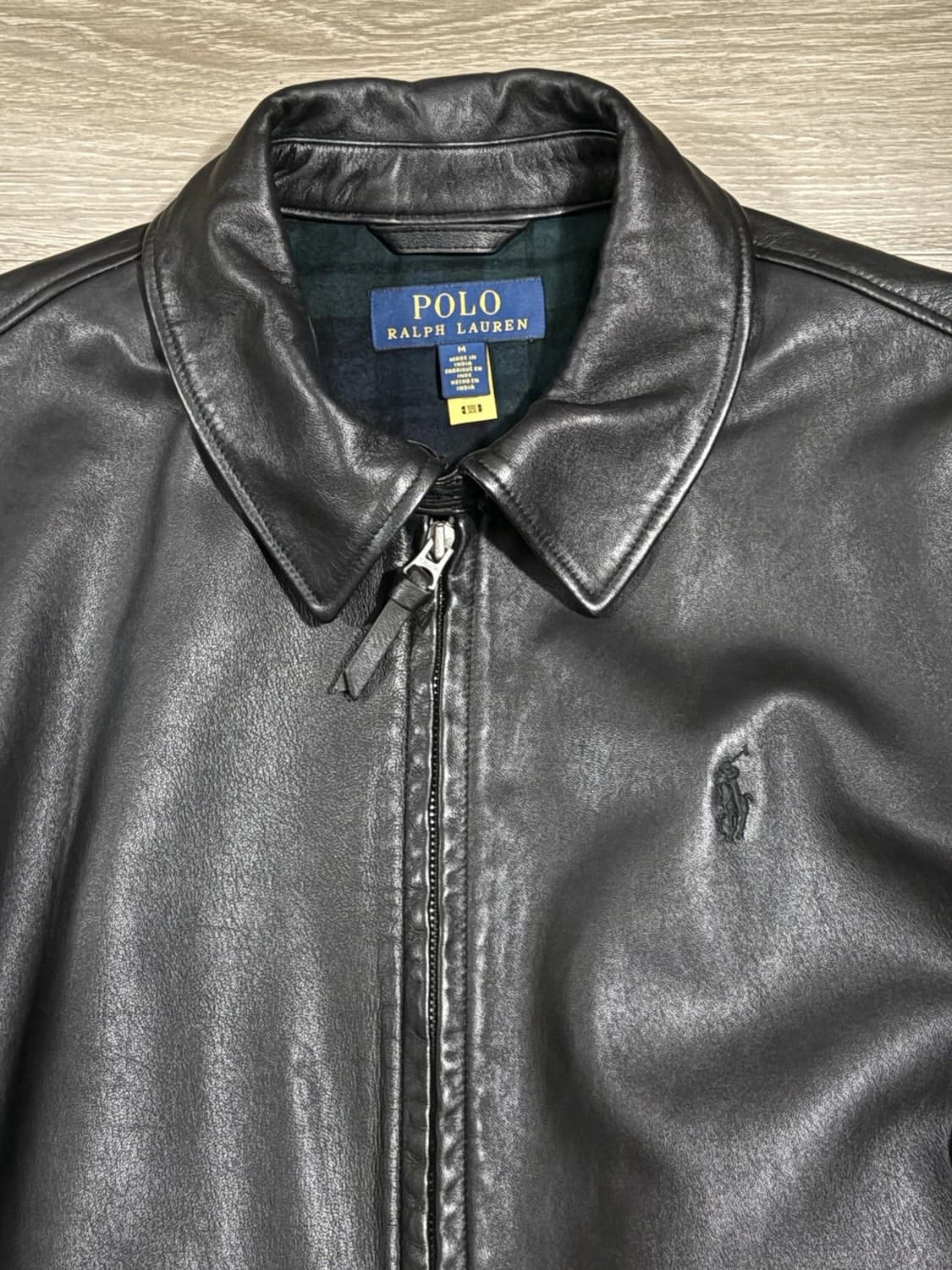 M 폴로 랄프로렌 맥스웰 레더 가죽 자켓 블랙 상품이미지1