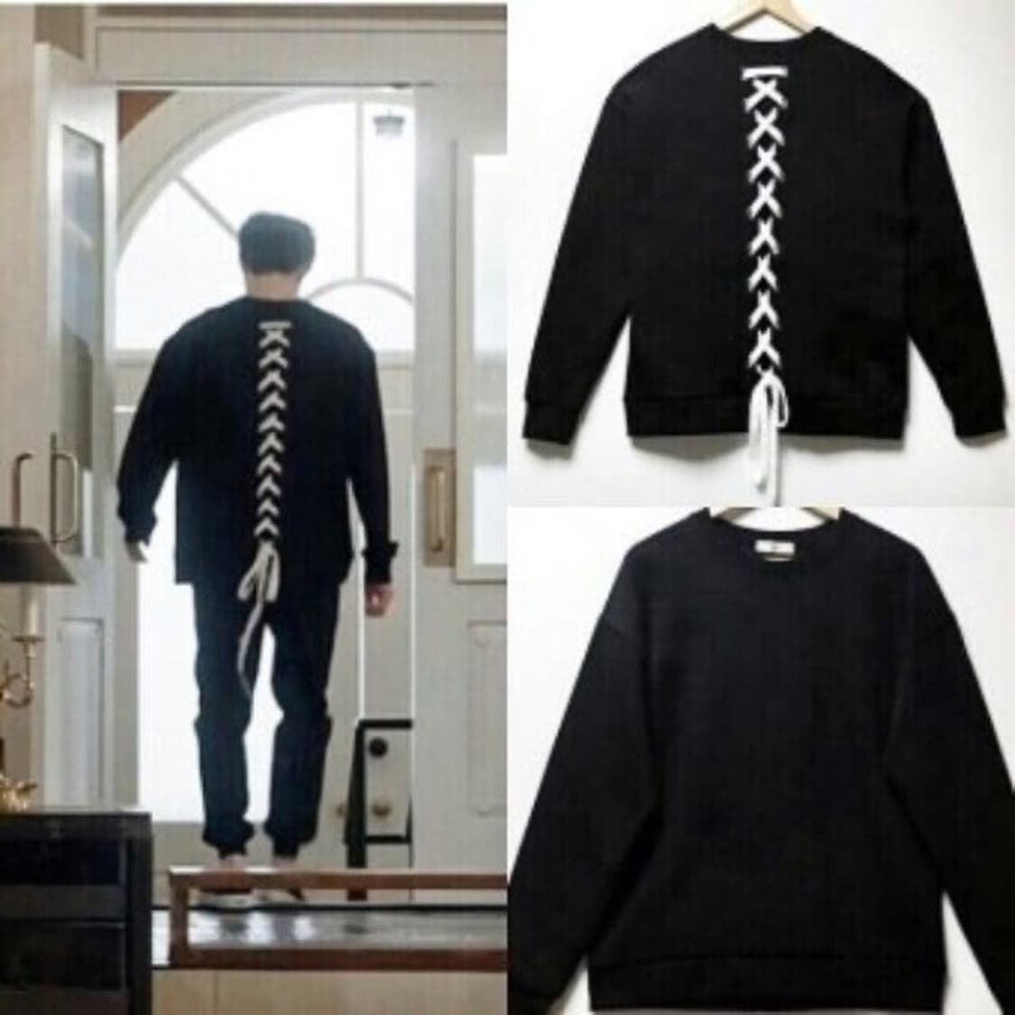 디바이디그낙 레이스업 맨투맨 s사이즈 상품이미지4