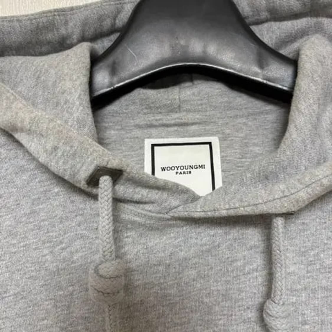 [44] 우영미 백로고 후드티 그레이 상품이미지3